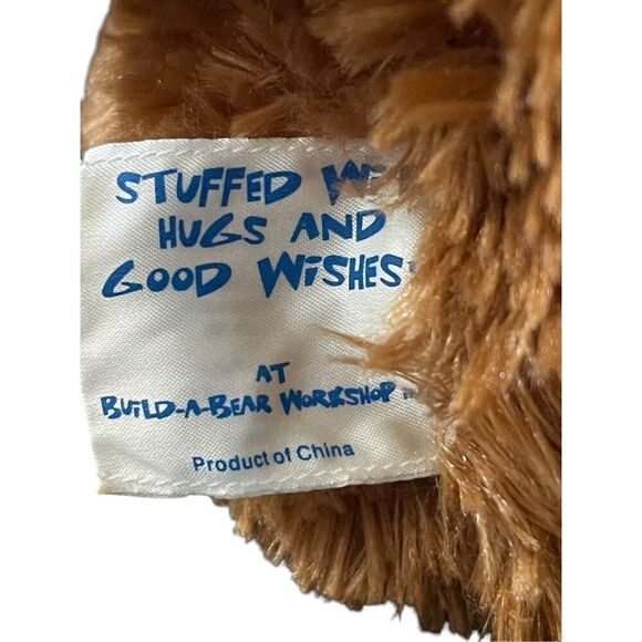 Build-A-Bear Workshop Brown Blue White Shaggy Fur Bear Plush Stuffed Animal 14" - Picture 5 of 14